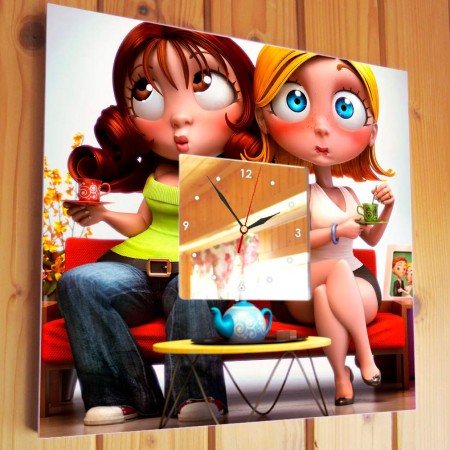 Часы для дачи 3D Подружки